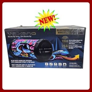 Volkano Bazooka Rap‎ Series Bluetooth Speaker 12W Wireless FM USB Rechargeable